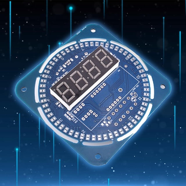 DS1302 Pantalla LED giratoria Alarma 5V Módulo de reloj electrónico Kit de bricolaje para Arduino