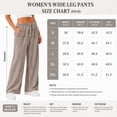 thumbnail image 5 of Wide Leg Corduroy Pants for Women Casual Lounge Drawstring Elastic Waist Work Pants with Pockets, 5 of 7