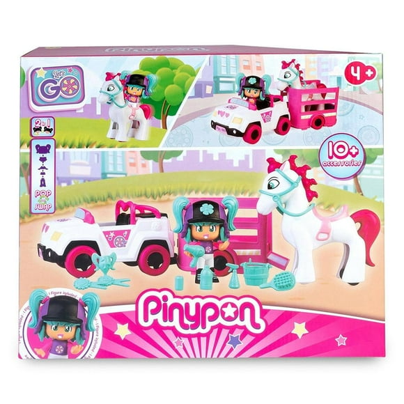 Figura Pinypon Coche y Caballo 7 cm