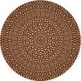 thumbnail image 1 of Ahgly Company Machine Washable Indoor Round Transitional Orange Area Rugs, 5' Round, 1 of 7