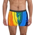 thumbnail image 2 of Goofa Rainbow Colored Printed Men's Boxer Briefs Underwear, Moisture-Wicking Underwear, Trunk,Soft and Breathable Cotton Underwear-Small, 2 of 9