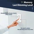 thumbnail image 4 of Dimmer Light Switch,Greencycle 2PK Single Pole/3 Way Dimmer Switch for Dimmable 150W LED CFL Light,600W Halogen and Incandescent,15A 120V,Neutral Wire Not Required,Residential/Commercial,ETL Listed, 4 of 8
