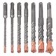 thumbnail image 1 of 7 Pcs SDS Plus Hammer Drill Bit Set, (4-Flute) for Concrete Brick Block Stone Masonry and Granite, 1 of 5