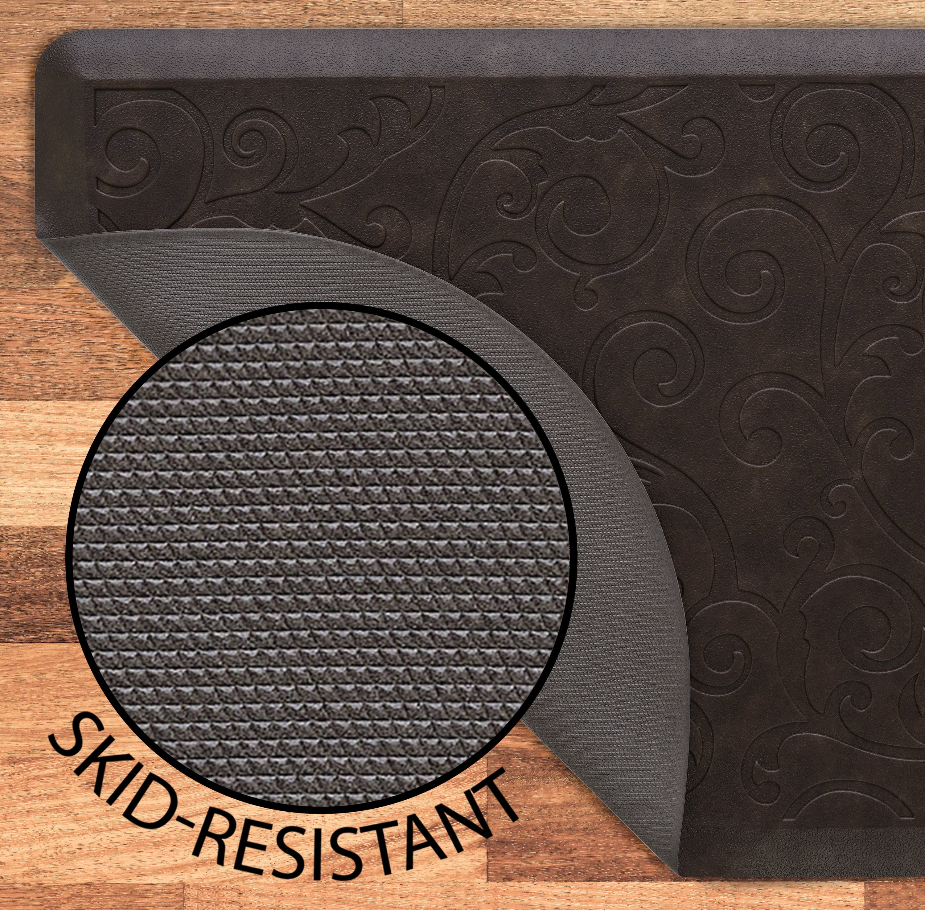 Chef Gear Clarance Wellness Kitchen Mat, Mocha, 17.5x60