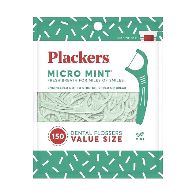 Hilo dental en palillos Plackers Micro Mint 150 unidades