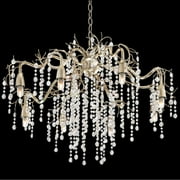 Possini Euro Design Branches Champagne Silver Chandelier 31 Wide Modern Clear Crystal 8-Light Fixture for Dining Room House Kitchen Island Entryway