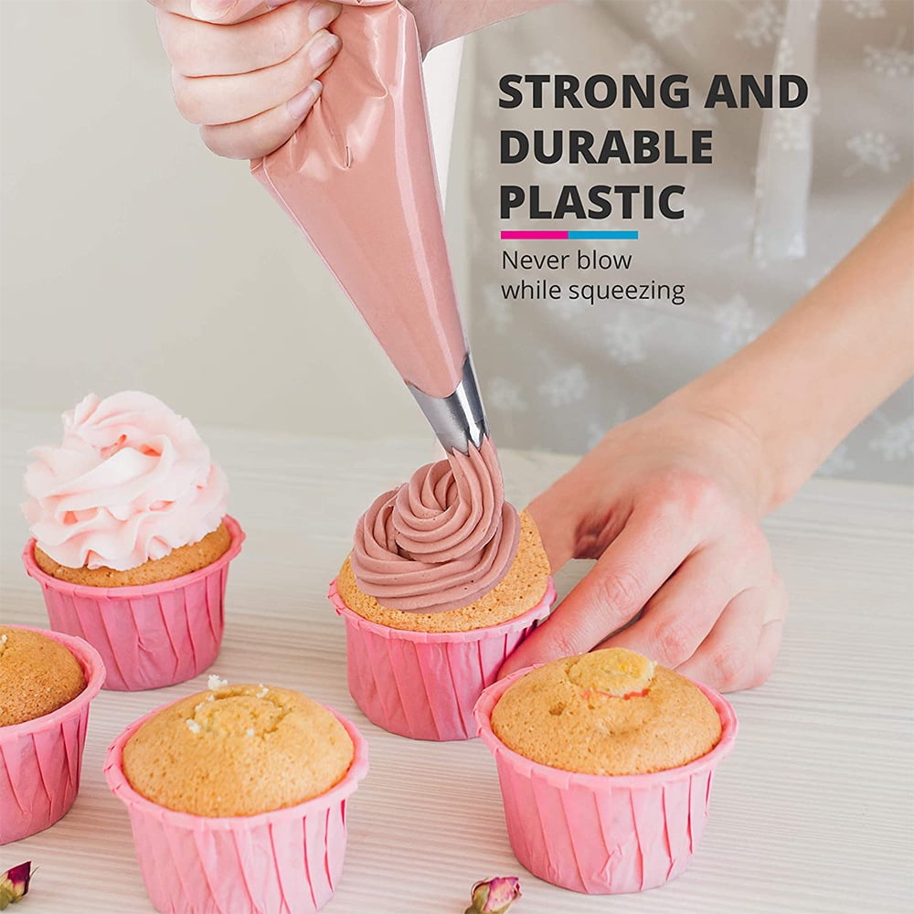Piping Bags 100 Strong Disposable Icing Tool Cake Cupcake Decorating Buttercream 