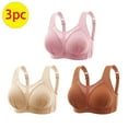thumbnail image 2 of Timegard 3pc Bras for Women No Underwire Mesh Adjustable Strap Full Coverage Breathable Comfy Seniors Bra, 2 of 7