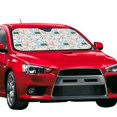 thumbnail image 2 of Fuzoiu Back To School Print Car Windshield Sun Shade,Block Uv Rays Sunshade,Foldable Front Window Sun Visor Protector for Car,SUV,Truck-Keep Vehicle Cool-Back To School, 2 of 8