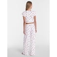 thumbnail image 2 of No Boundaries Henley Top and Pants Sleep Set, 2-Piece, Women's XS-XXL, 2 of 4