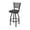 Black Wrinkle, variant on 410 Jackie 25" Swivel Counter Stool with Bronze Finish and Canter Iron Seat