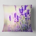 thumbnail image 2 of Designart Purple Lavender Field - Floral Photography Throw Pillow - 16x16, 2 of 5
