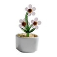 thumbnail image 4 of Adorno de flores de vidrio Figuras de plantas en macetas artificiales Decoración de la mesa de la colección del centro de decoración del hogar para la Rosa, 4 of 8