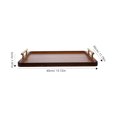 thumbnail image 5 of Raindrops 1Pack Chinese Style Bamboo Serving Tray for Entertaining Guests with Stainless Steel Handles 40X30X5CM, 5 of 6