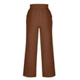 thumbnail image 7 of Kovlvoll Wide Leg Pants for Women High Elastic Waist Drawstring Solid Color Casual Trousers with Pockets, 7 of 7