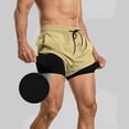 thumbnail image 2 of Mens Vestido Pantalones Doble Capa Elástica Cintura Luz Fuga para Secar Pantalones de Baño de Moda para Hombres, 2 of 9
