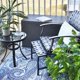 thumbnail image 4 of MF Studio 5 Pieces Patio Furniture Conversation Set with 2 Pieces Strapping Chairs, 2 Pieces Strapping Ottoman and 1 Piece My Lux Decor Round, 4 of 6