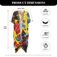 thumbnail image 6 of HELLHERO High Quality Fabrics Bathing Suit Cover Up for Beach Half Sleeve Breathable Colorful Splash, 6 of 6