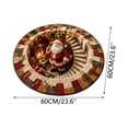 thumbnail image 4 of Optical Illusion Christmas Rug, Round Santa Claus Visual Effect Doormat, Non Slip Holiday Floor Mat for Entryway Living Room, 60cm Winter Carpet, 23.62x23.62 inch, 4 of 9