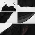 thumbnail image 5 of Women'S Strappy Ruffle Mini Dress Thin Straps V-Neck Perfect for Cocktail Parties Formal Event Black L, 5 of 9