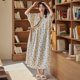 thumbnail image 4 of Novedad de verano, ropa de dormir para mujer con almohadilla fija en el pecho, Kimono de algodón con Nudo de mariposa, ropa informal holgada para el hogar, camisón, 4 of 5