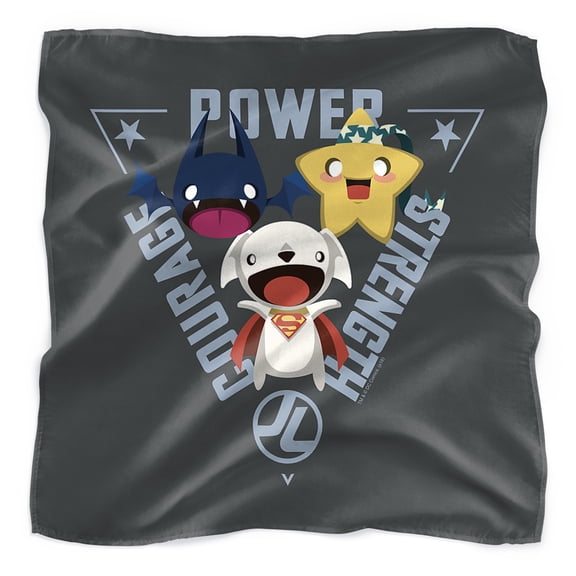 Justice League Power Trio Bandana (21 in x 21 in)