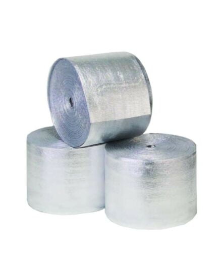Reflective Foam Insulated Aluminum Foil Spiral Pipe Wrap Roll 6" x 25' R-8.0 1/4 