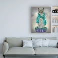 thumbnail image 3 of Trademark Fine Art 'Grey Cat With Bells, Full' Canvas Art by Fab Funky, 3 of 3