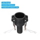 thumbnail image 4 of Adaptador macho Uxcell, accesorios de manguera de extremo de manguera de camlock de 1", 4 of 5