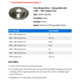 thumbnail image 2 of Front Brake Rotor - Compatible with 1984 - 1987 Honda Civic 1985 1986, 2 of 2