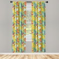 thumbnail image 3 of Ambesonne Colorful Curtains, Spring Nature Poppies, Pair of 28"x95", Multicolor, 3 of 5