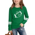 thumbnail image 3 of Babcutegg Boys and Girls Long Sleeve Printed T-Shirt – Casual Round Neck Cotton Top with Rugby-Inspired Graphic Design for Everyday Wear Green Size 13-14, 3 of 7