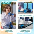 thumbnail image 6 of Gotrax KS3 Pro Kids Folding Kick Scooter with One-Click Removable Seat, 3 Extra-Wide LED Light-Up Wheels, Anti-Slip Deck, Adjustable Handlebars, Lean-to-Steer, Ages 2-8, 6 of 7