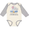 thumbnail image 3 of Inktastic My Yaya Loves Me to the Moon and Back Elephant Family Boys or Girls Long Sleeve Baby Bodysuit, 3 of 5