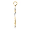 thumbnail image 2 of 14k Yellow Gold Diamond-cut Cross Pendant Charm, 2 of 4