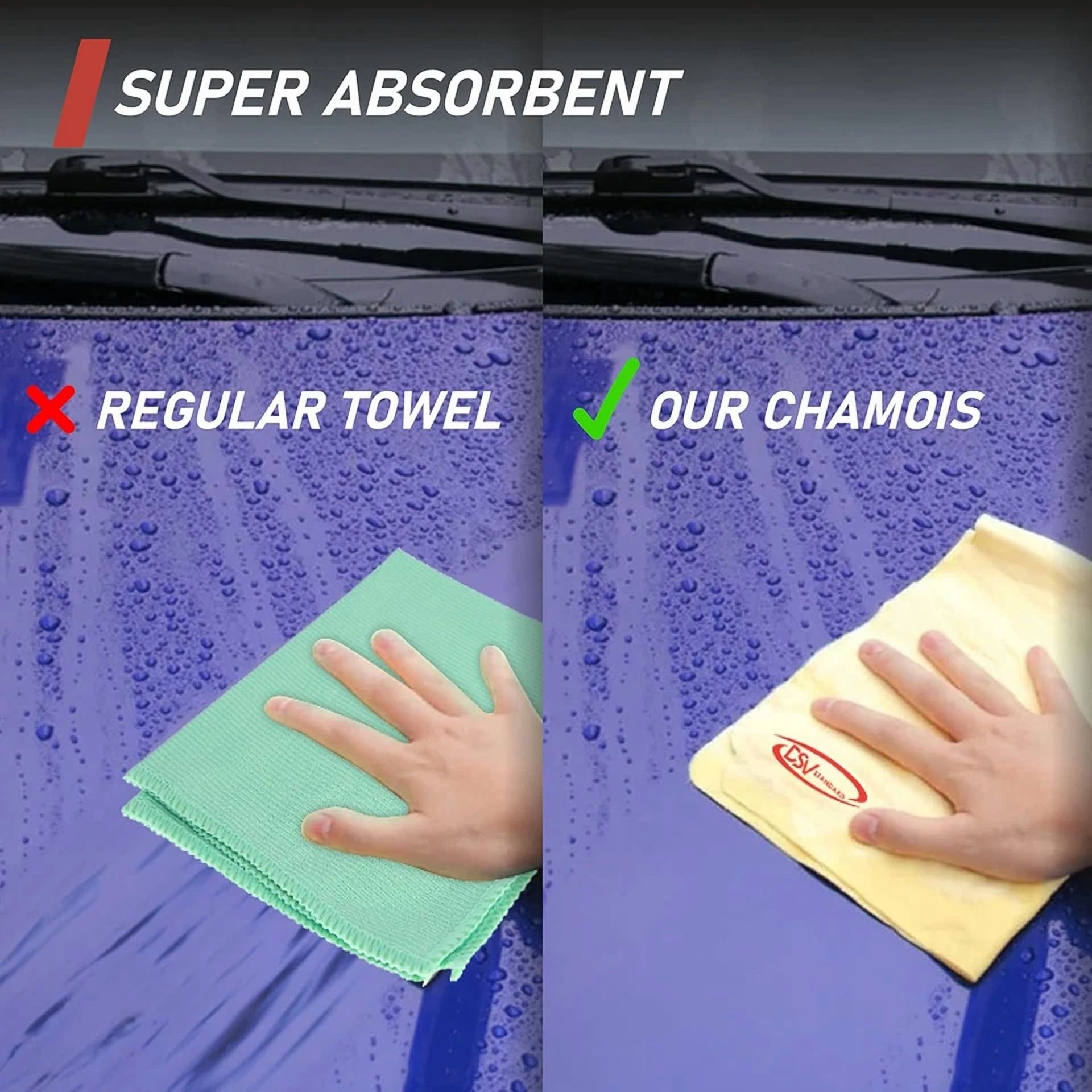 BUTTERFLY- Dsv Standard Premium Car Care Towel, Drying Super Absorbent Chamois Cloth