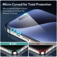 thumbnail image 3 of Protector de Pantalla ESR para iPhone 15 Pro Max con 3 Protectores de Pantalla + 2 Protectores de Lente, 3 of 9