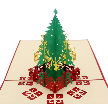 IShareCards 3D Pop Up Merry Christmas Tree Greeting Card Special Card