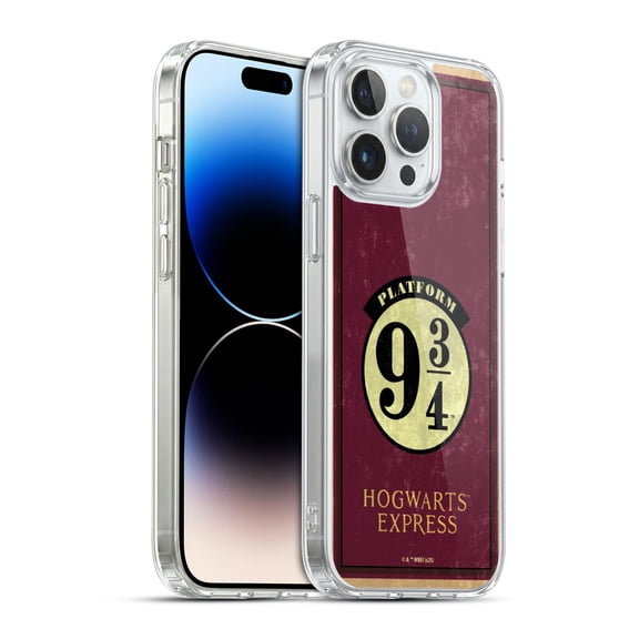 Head Case Designs Harry Potter Locations Typography Platform 9 3/4 Soft Gel Case for Apple iPhone 14 Pro Max