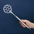 thumbnail image 3 of ReaNea Silver Dough Whisk, Sturdy Football Shape Stainless Steel Flat Whisk for Cooking and Baking, Easy to Clean, 3 of 6
