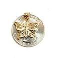 thumbnail image 4 of New 14k yellow Gold butterfly Pendant charm filigree gift fine jewelry 1.1g, 4 of 12