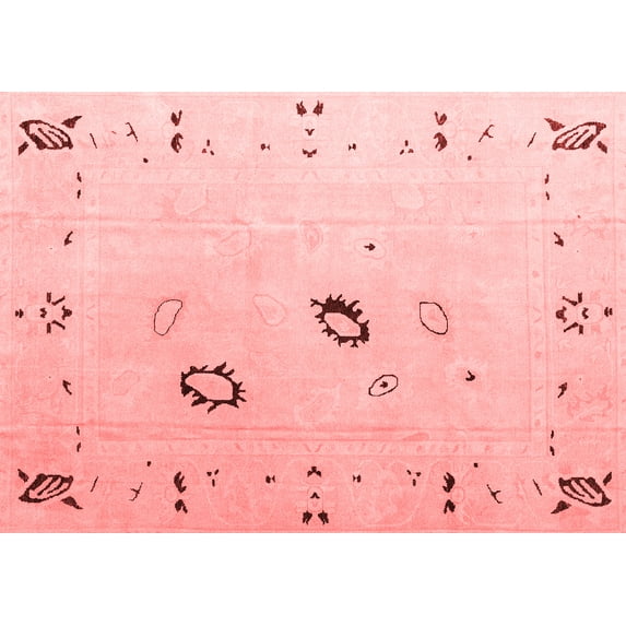 Ahgly Company Indoor Rectangle Solid Red Modern Area Rugs, 4' x 6'