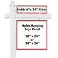 thumbnail image 7 of Casafield  PVC Real Estate Sign Post Flat and Gothic Caps 2 Pk 72" x 36", 7 of 7