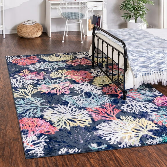 Unique Loom Ariel Collection Area Rug - Cay (2' x 3' Rectangle Multi/Black)