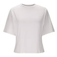 thumbnail image 7 of Rezuofi 2 Pcs Cotton Tshirts for Women Drop Shoulder Round Neck Oversized Crop Tops Workout Tops Tees, 7 of 7