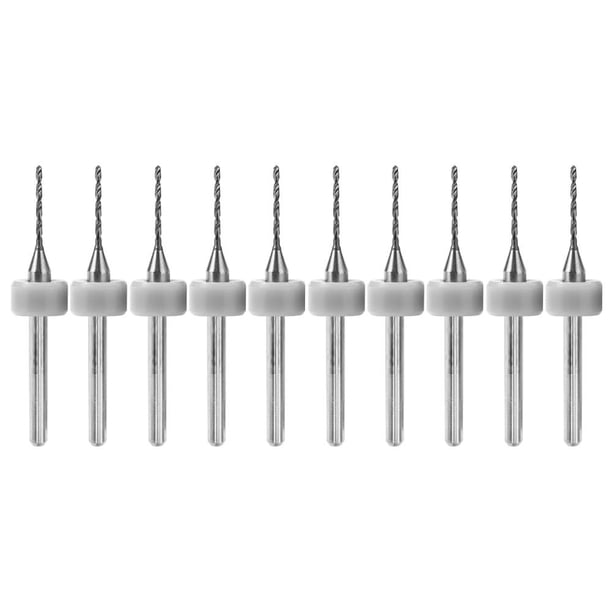 10 brocas para placa de circuito PCB, brocas helicoidales de acero de tungsteno (0,9 mm)
