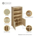 thumbnail image 4 of Manhattan Comfort Sheridan Engineered Wood Bookcase Cabinet in Natural Set of 2, 4 of 9