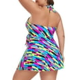 thumbnail image 4 of Ocean Blues Women's Plus Size Swimwear Halter Swimdress One Piece Swimsuit for Women Swim Skirt One Piece Bathing Suit for Women Size L, 4 of 9