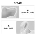 thumbnail image 4 of VERDANVERSE Elegant White Swan Shaped Planter for Garden and Yard Plant Lovers, 4 of 8