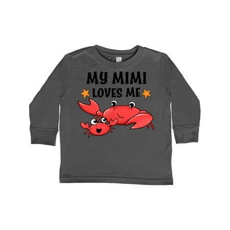 

Inktastic My Mimi Loves Me- cute crab family Gift Toddler Boy or Toddler Girl Long Sleeve T-Shirt